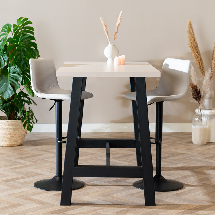 Bartafel Disa melamine beige 140 x 80 x 109 cm