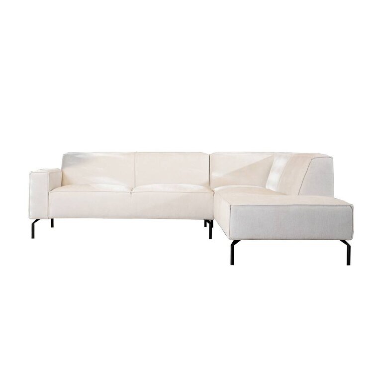 Hoekbank Kansas stof gemêleerd beige rechts