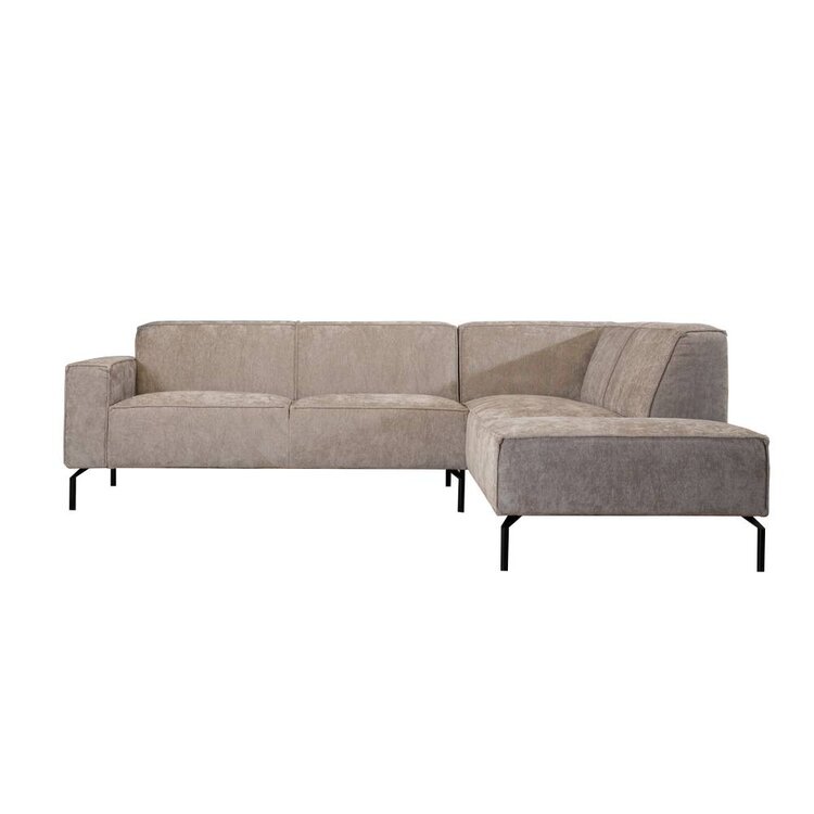 Hoekbank Kansas stof gemêleerd taupe rechts