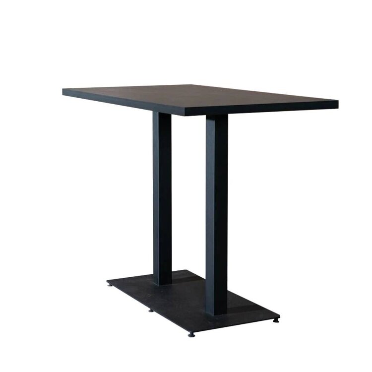 Bartafel Nils melamine zwart 160 x 80 x109 cm