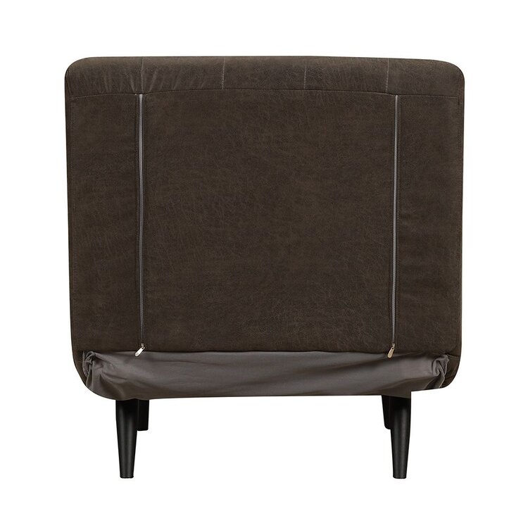 Slaapfauteuil Hanna antraciet eco-leer