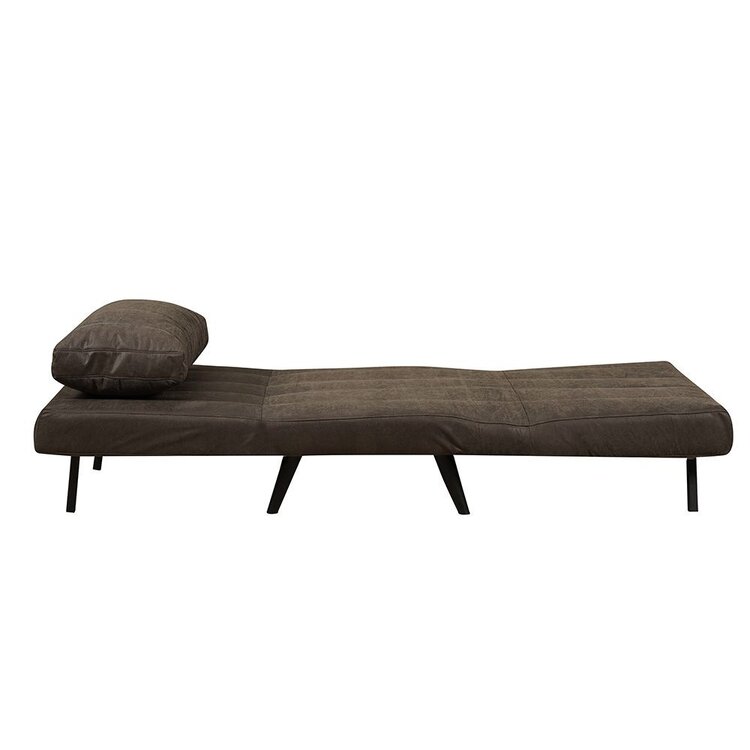 Slaapfauteuil Hanna antraciet eco-leer