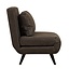 Slaapfauteuil Hanna antraciet eco-leer