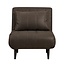 Slaapfauteuil Hanna antraciet eco-leer