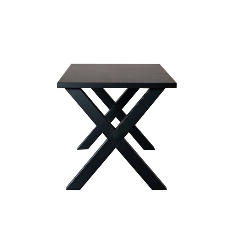 Eettafel Bodo melamine zwart 160 x 80 cm