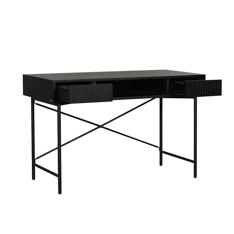 Bureau Maury zwart eiken 120x55x77 cm