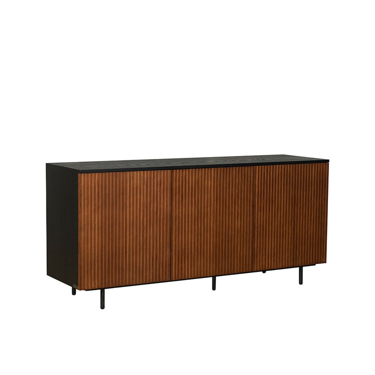 Dressoir Haley zwart/rustiek eiken 160 cm