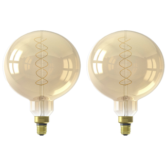 Lichtbron LED bol Ø20 cm (set van 2) amberkleurig