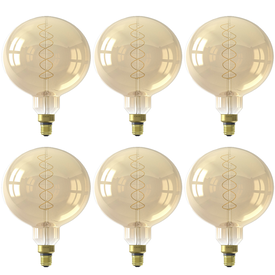 Lichtbron LED bol Ø20 cm (set van 6) amberkleurig