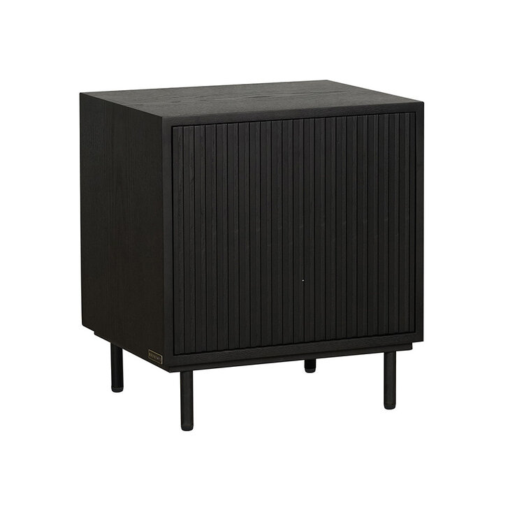 Nachtkastje Shelly zwart eiken