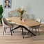 Eettafel Dio melamine eiken deens ovaal 240 x 120 cm