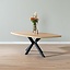 Eettafel Carl melamine eiken deens ovaal 240 x 120 cm