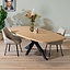 Eettafel Carl melamine eiken deens ovaal 240 x 120 cm