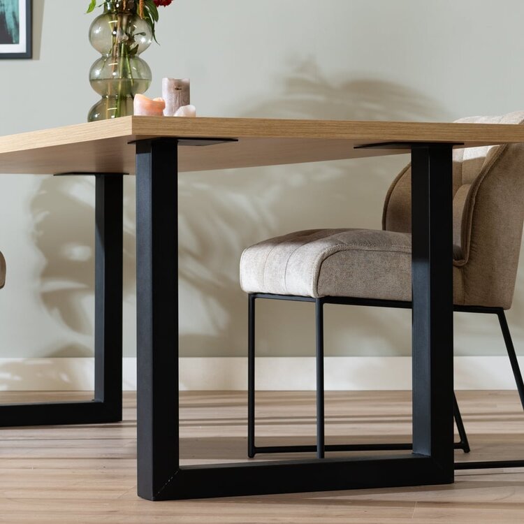 Eettafel Alec melamine eiken 220 x 90 cm