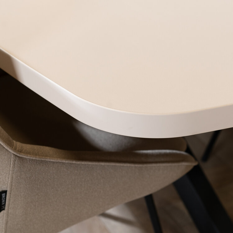 Eettafel Dio melamine beige deens ovaal 240 x 120 cm