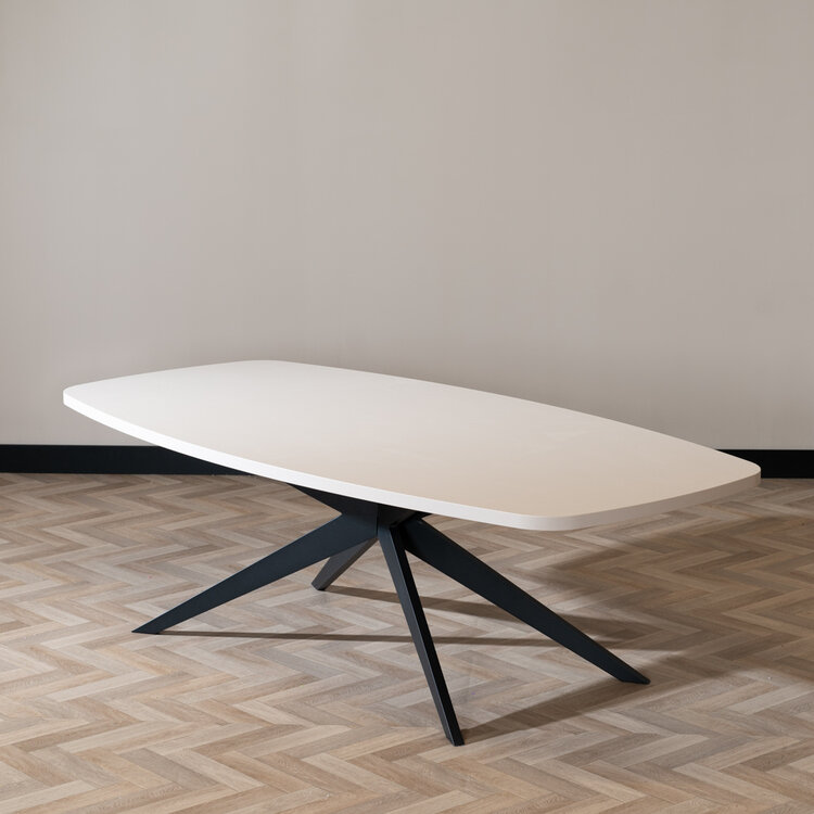 Eettafel Dio melamine beige deens ovaal 240 x 120 cm