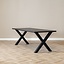 Eettafel Bodo melamine zwart 220 x 90 cm