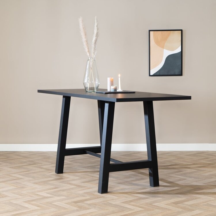 Bartafel Disa melamine zwart 220 x 90 x 106 cm