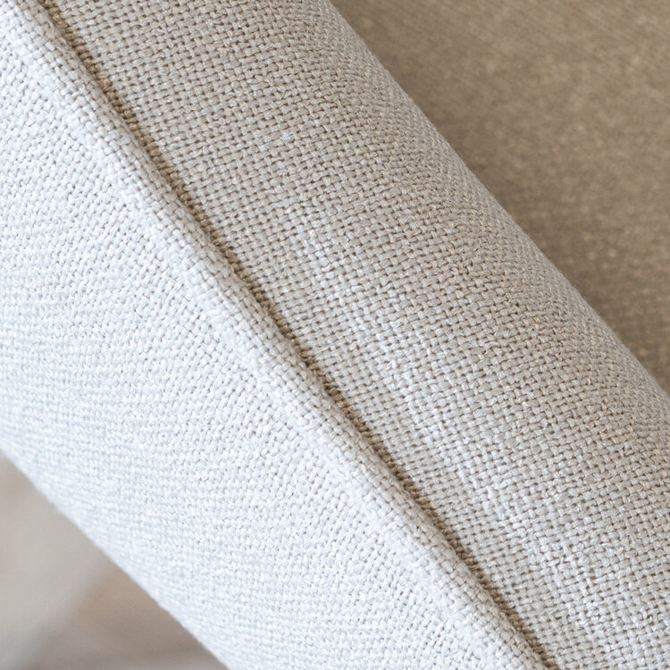 Scandinavische eetkamerstoel Lova gerecyclede stof grijs