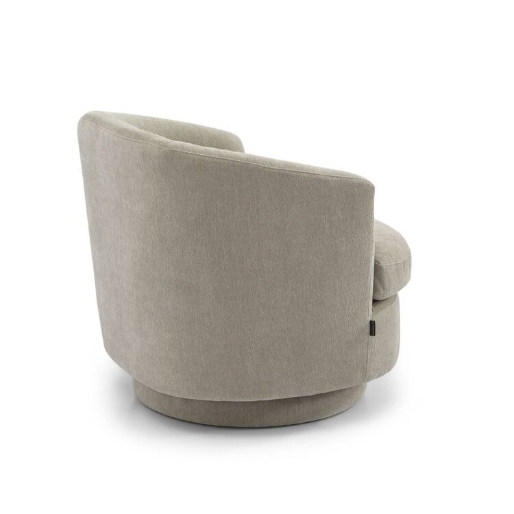 Scandinavische fauteuil Valerie draaibaar chenille taupe