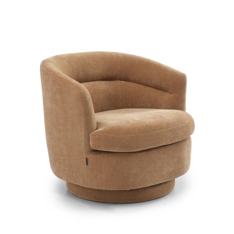 Scandinavische fauteuil Valerie draaibaar chenille terracotta