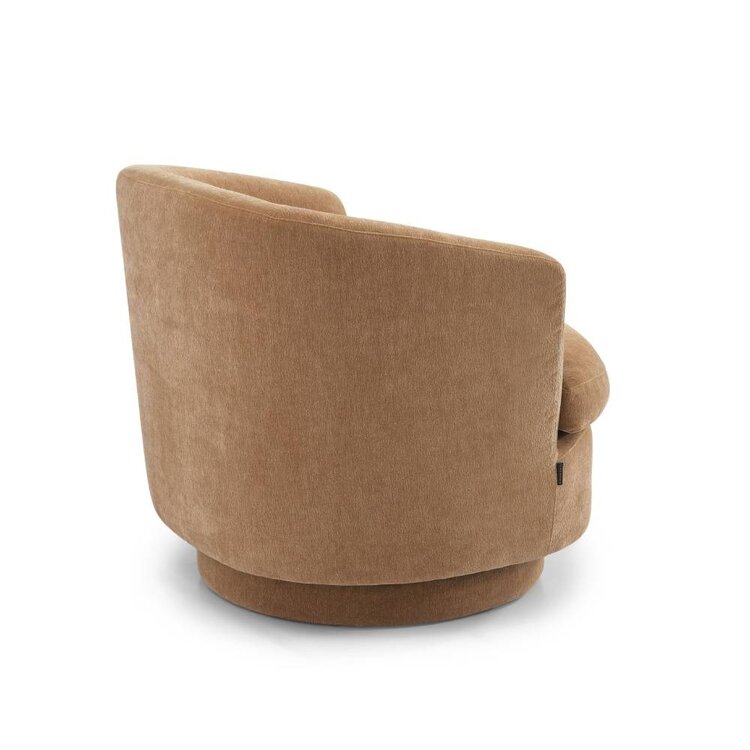 Scandinavische fauteuil Valerie draaibaar chenille terracotta