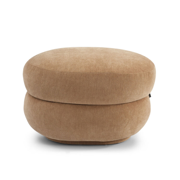 Hocker Mia ovaal chenille terracotta