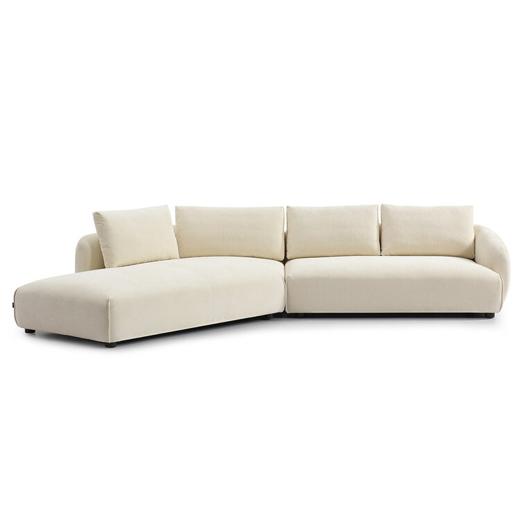 Hoekbank Isa chenille off white links