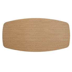 Tafelblad Liam melamine eiken deens ovaal 240 x 120 cm