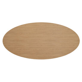 Tafelblad Liam ovaal melamine eiken 270 x 130 cm