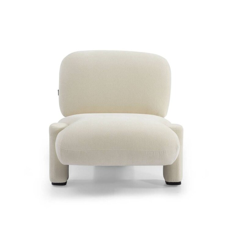 Scandinavische fauteuil Louise chenille off white