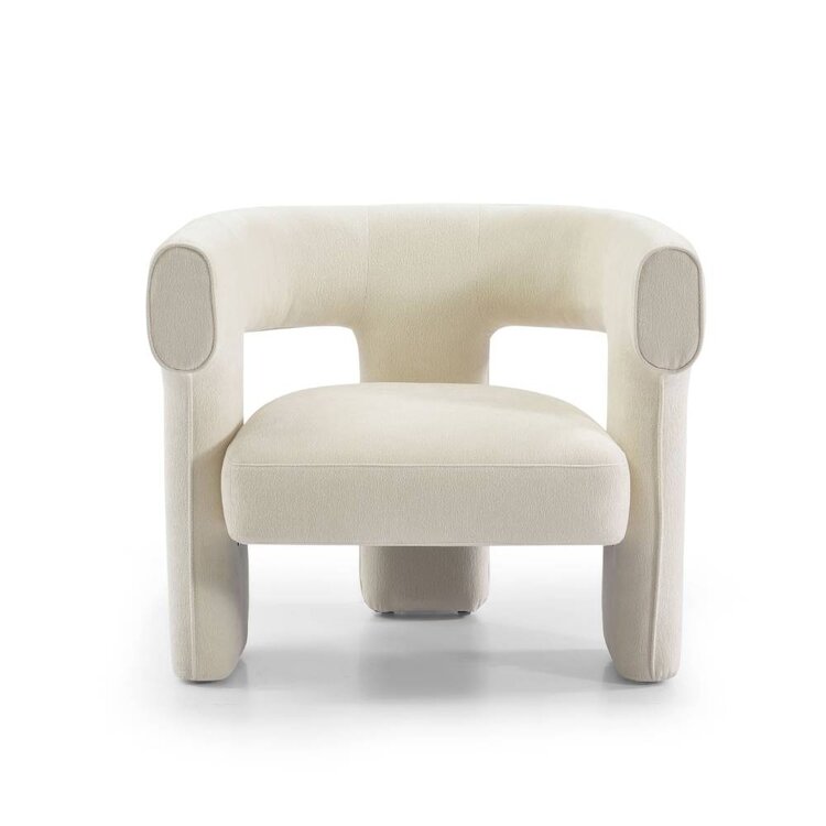 Scandinavische fauteuil Bibi chenille off white