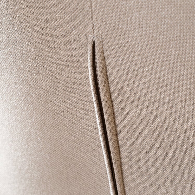 Scandinavische eetkamerstoel Ida draaibaar gerecyclede stof taupe