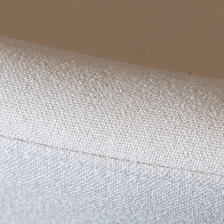 Eetkamerstoel met wieltjes Isak off white gerecyclede stof