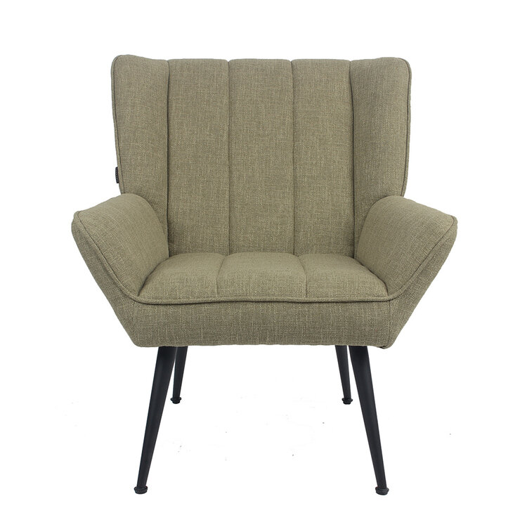 Fauteuil City linnen olijfgroen
