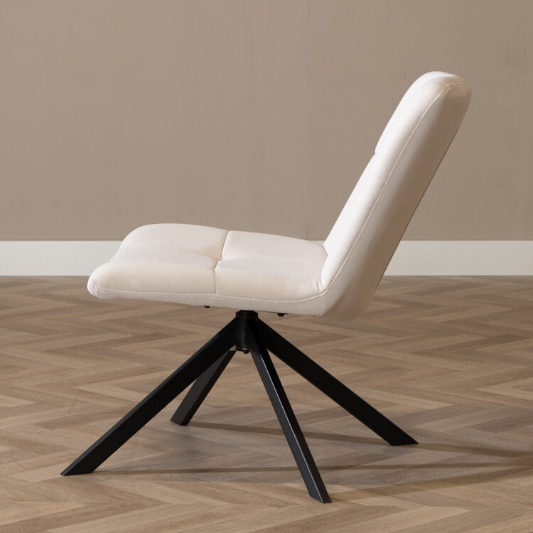 Scandinavische fauteuil Eevi gerecyclede stof off white