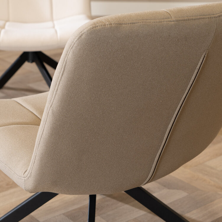 Scandinavische fauteuil Eevi gerecyclede stof taupe