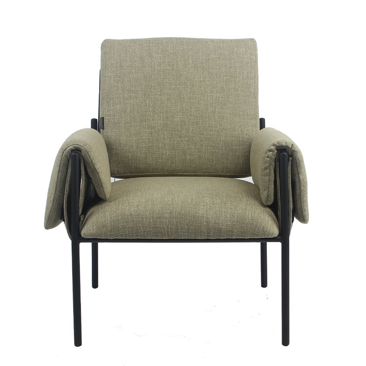 Fauteuil Urban linnen olijfgroen