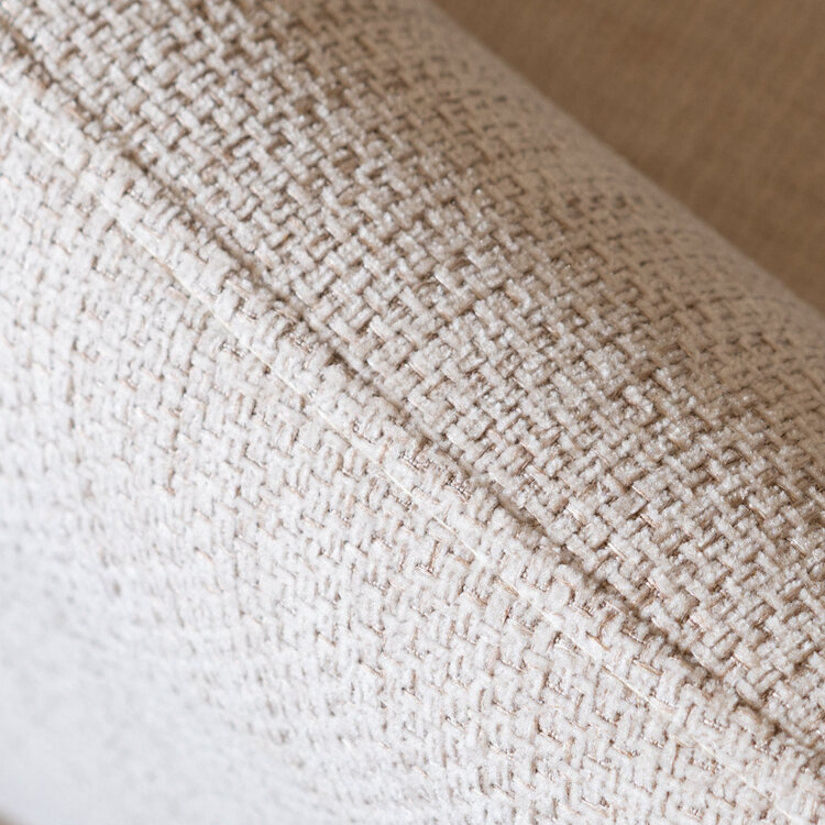 Scandinavische eetkamerstoel Sten gerecyclede stof beige