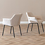 Scandinavische eetkamerstoel Sten gerecyclede stof beige