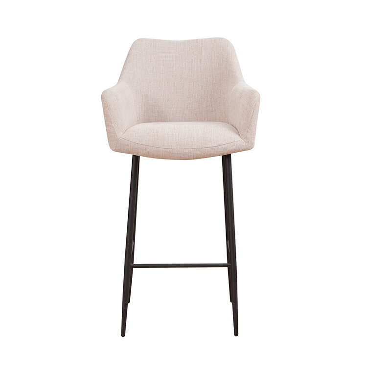 Scandinavische barkruk Niklas gerecyclede stof beige 78 cm