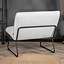 Scandinavische fauteuil Merle off white stof gemêleerd