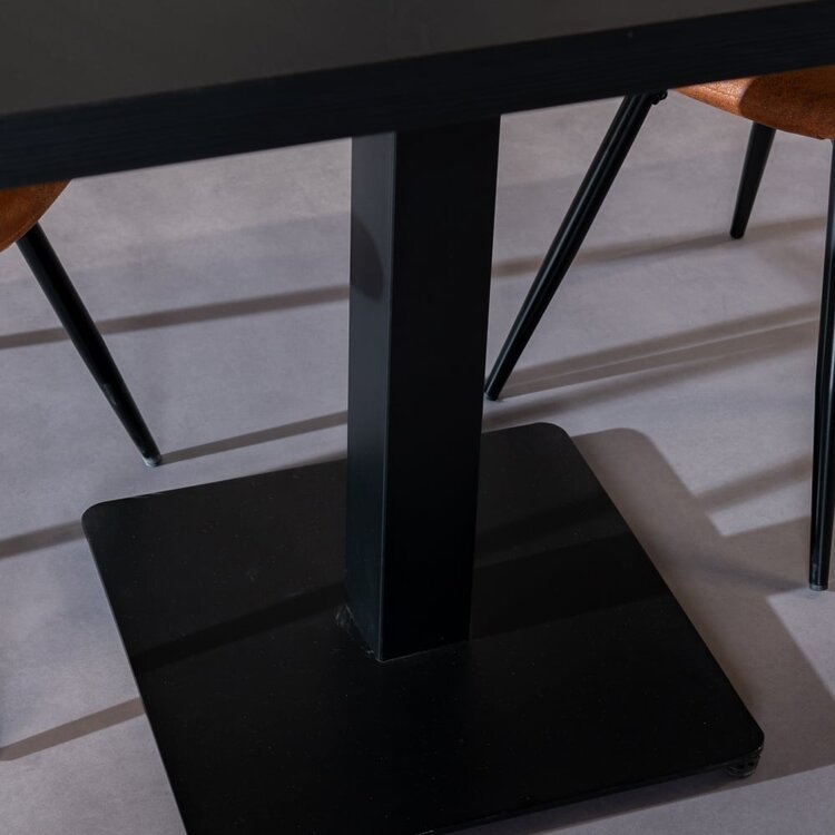 Bistrotafel Nils melamine zwart 70 x 70 cm