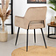 Velvet eetkamerstoel Mika taupe
