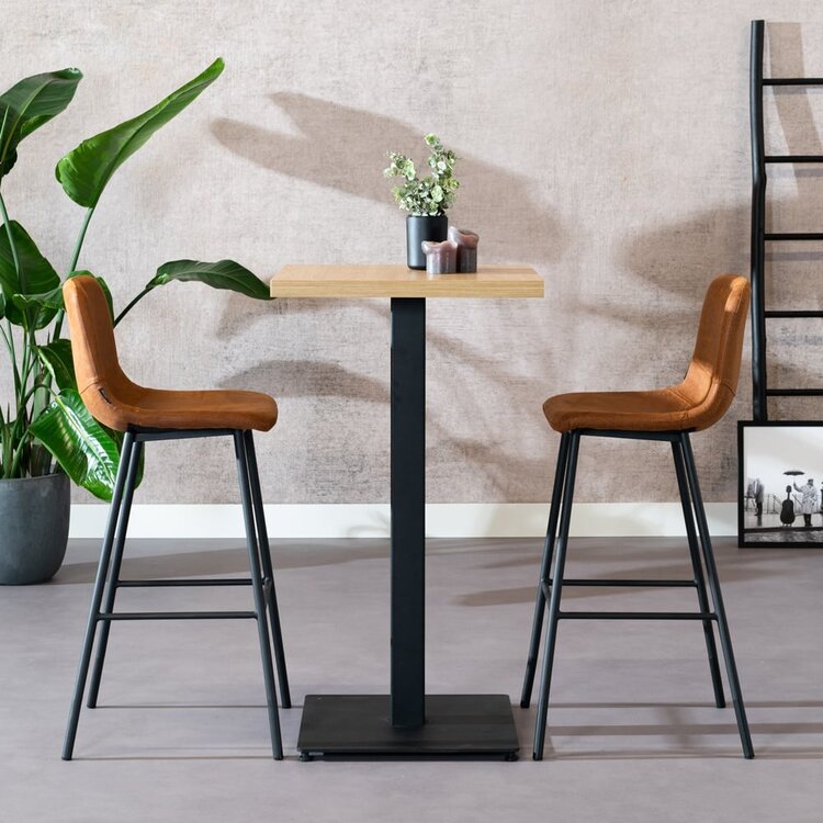 Bartafel Nils melamine eiken 60 x 60 x 109 cm