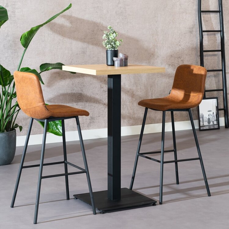 Bartafel Nils melamine eiken 60 x 60 x 109 cm