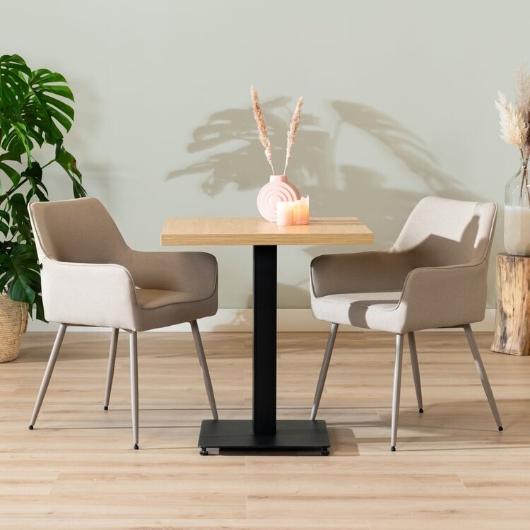 Bistrotafel Nils melamine eiken 70 x 70 cm