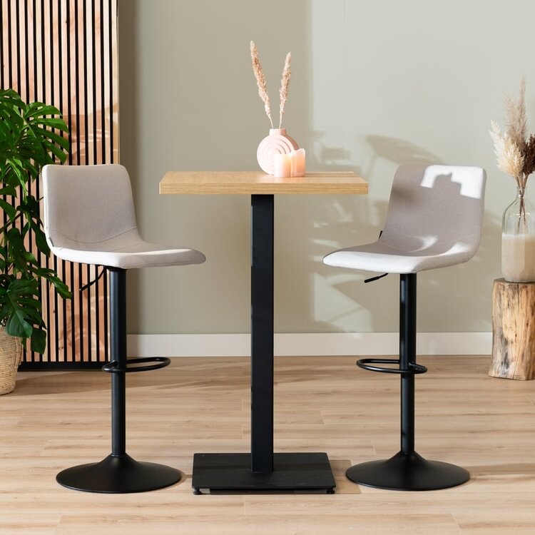 Bartafel Nils melamine eiken 70 x 70 x 109 cm