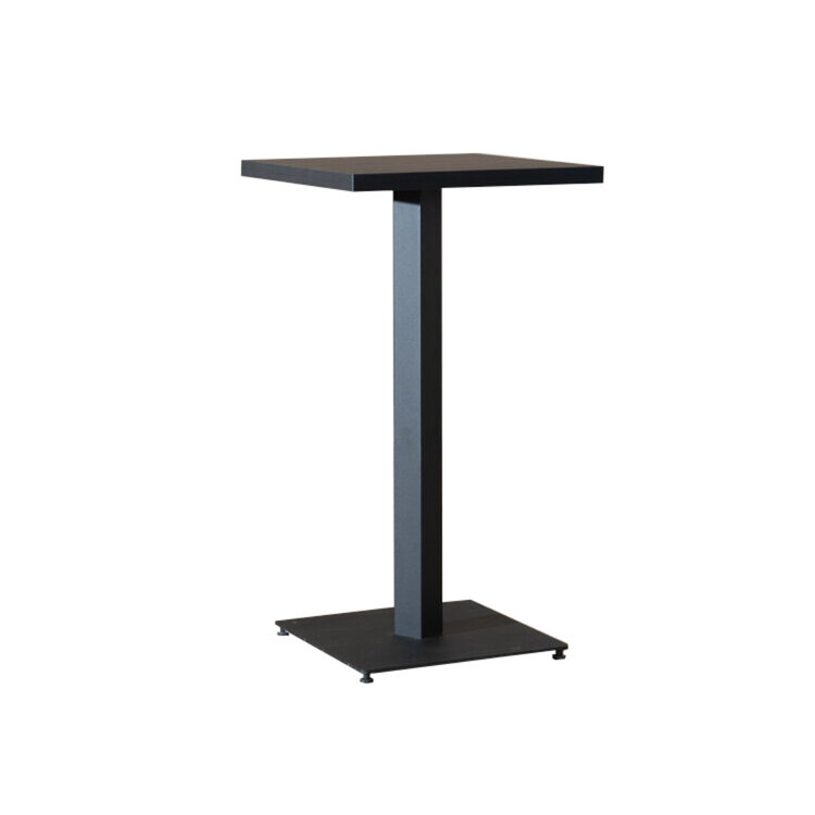 Bartafel Nils melamine zwart 60 x 60 x 109 cm