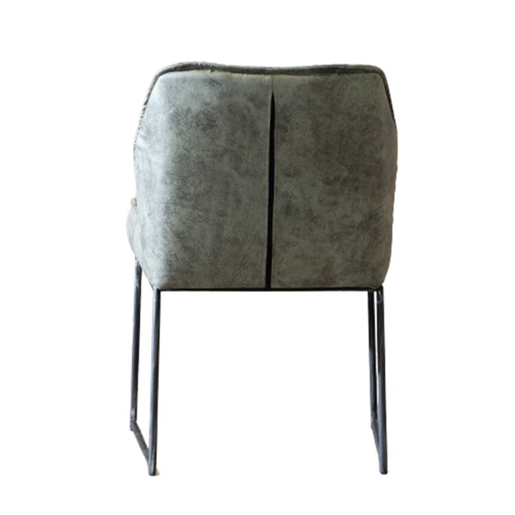 Industriële eetkamerstoel Abel olijfgroen